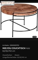MID.YOU Couchtisch Akazie  neu & originalverpackt