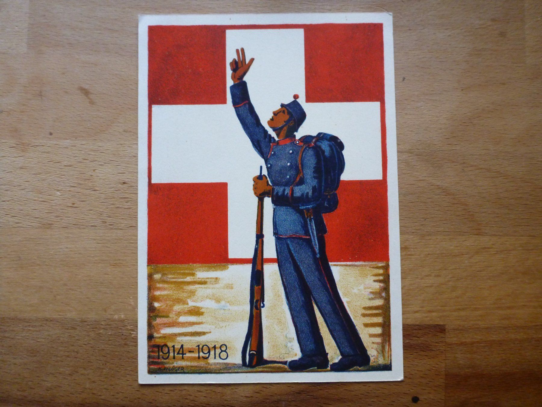 Ansichtskarten: Grenzbesetzung – Gebraucht aus Eschen von Nerger1918