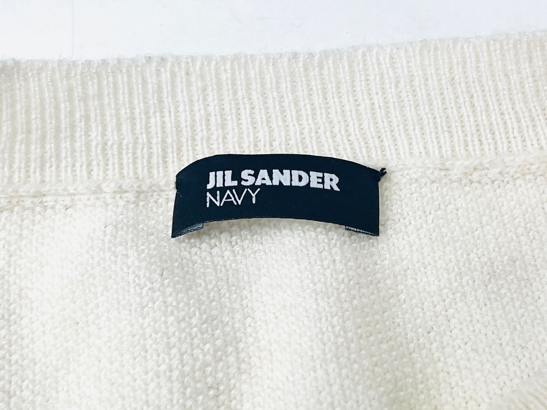 Jil Sander Maglioni & Felpe: Edler Damen Pullover JIL SANDER Navy, Weiss/Orange, Gr. M – Usato da Zürich venduto da Arche_Brockenhaus 6