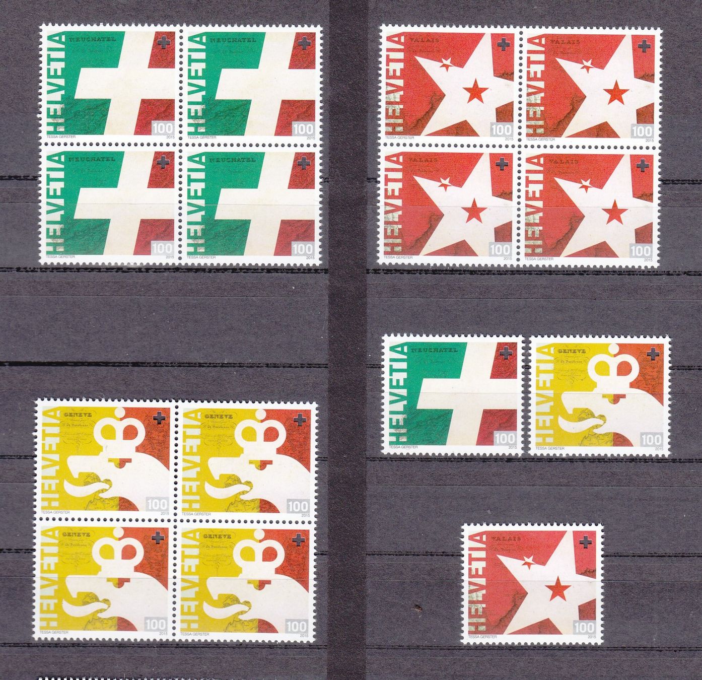 Tutti i francobolli: 2015 Viererblocksatz+Einzelmarken Sondermarken Postfrisch ** – Nuovo (secondo la descrizione) da Adliswil venduto da Aenti