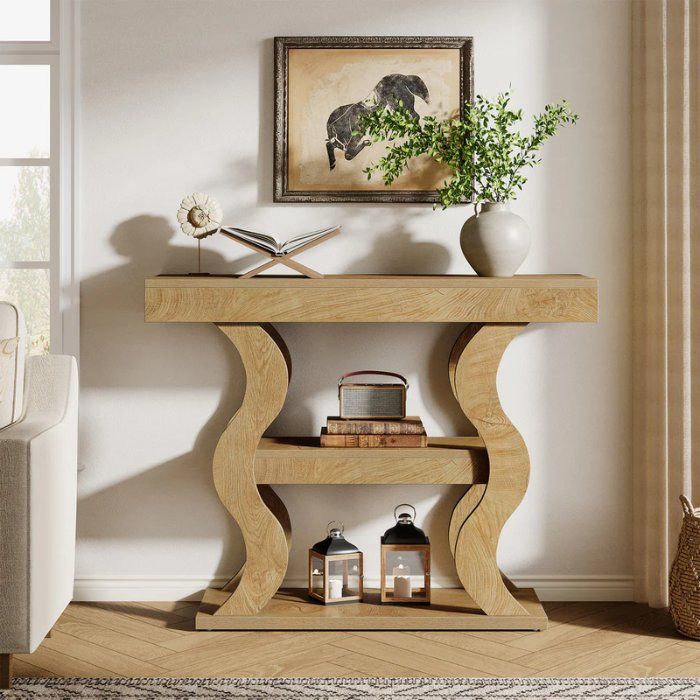 Tavoli: Konsolentisch 105cm 3 Ebenen Holzoptik – Nuovo e nell'imballaggio originale da Gretzenbach venduto da Genfi-Shop 3
