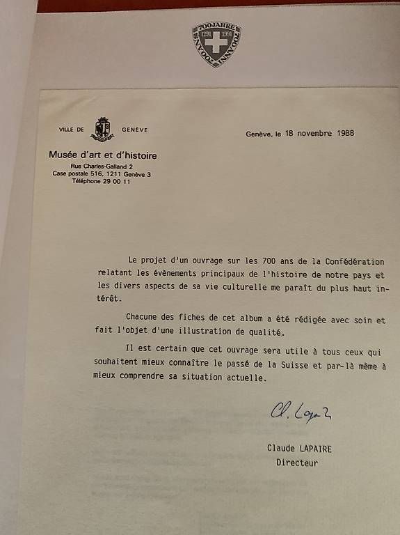 Libri: Fascicule commémoratif 700 ans de la confédération  – Usato da Renens VD venduto da the_j68r 1
