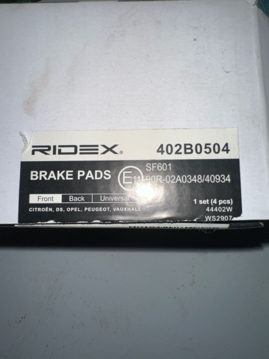 Tutti pezzi di ricambio auto: Ridex Bremsbeläge NEU ungeöffnet – Nuovo (secondo la descrizione) da Bad Ragaz venduto da Nikis_Markt 1