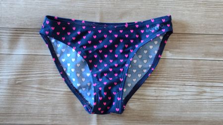 Etirel Mädchen Bikinihose - 98 - Dunkelblau mit Herzen
