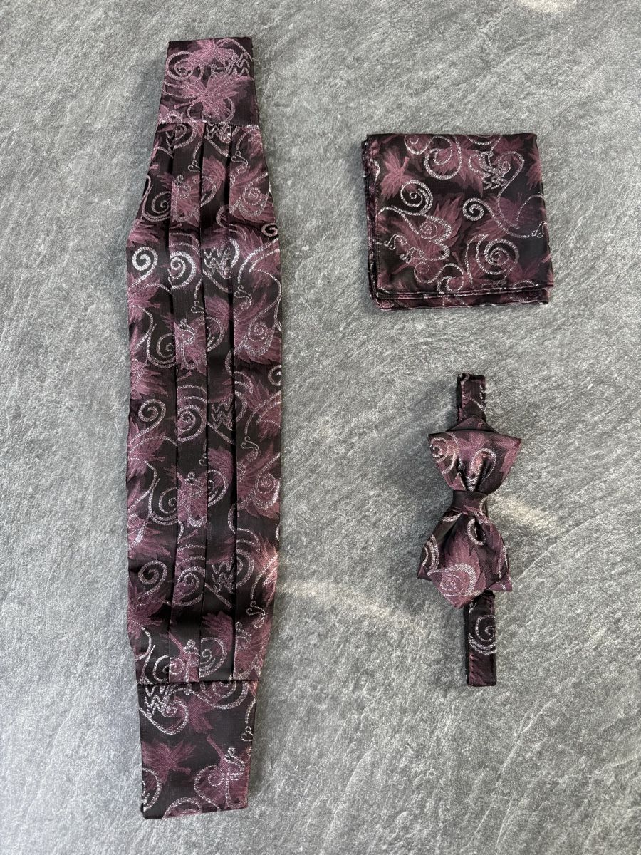Anzüge, Sport- & Funktionsanzüge: Kummerbund, Fliege, Pochette in Bordeaux  – Gebraucht aus Dübendorf von Stoe26
