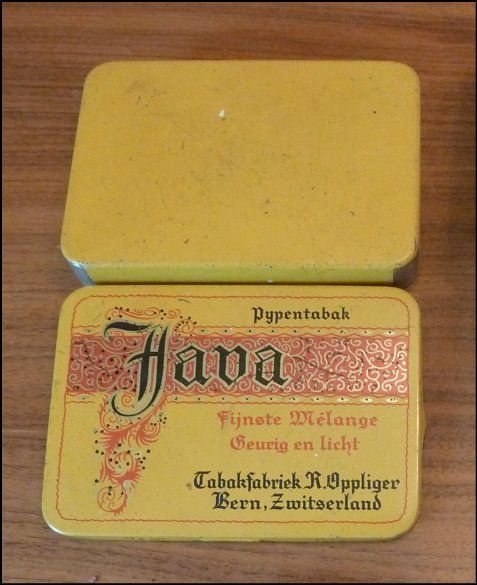 Barattoli: Antike Blechdose Java Pfeifentabak Bern - R. Oppliger Bern – Usato da Bern venduto da Kustom 4