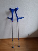Kuhn Bieri Gehstützen / Krücken, blau, Top Zustand!