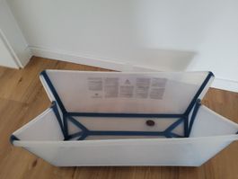 Stokke Flexi Bath Faltbare Babywanne weiss blau gebraucht