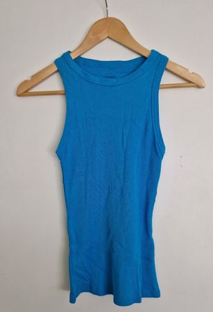 Türkis Blau Grösse S(/XS) Intimissimi Rippstrick Top