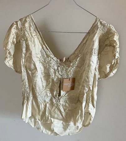 Magnolia Pearl Silk Satin Ginger Overtop Neu mit Etikett