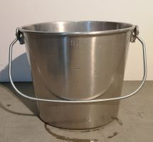 Eimer Edelstahl 15 Liter mit Tragegriff gebraucht