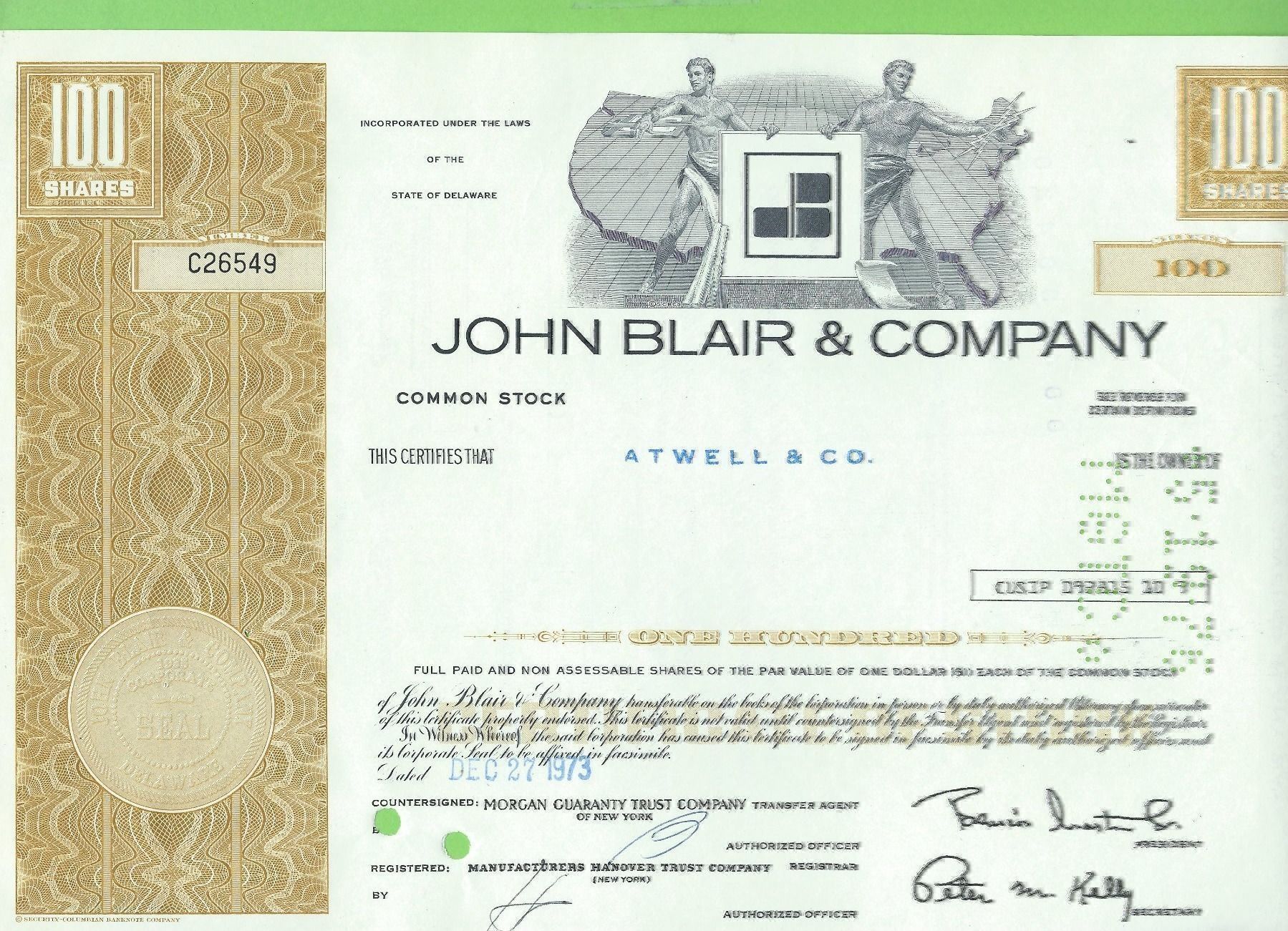Alle Münzen: John Blair & Company  1973 – Gebraucht aus Zürich von t24_de