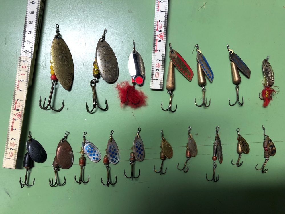 16er Set Angelkder  Metall Crankbait Spinner & Spoon Kder, Multicolor,  Fr Barsch & Hecht