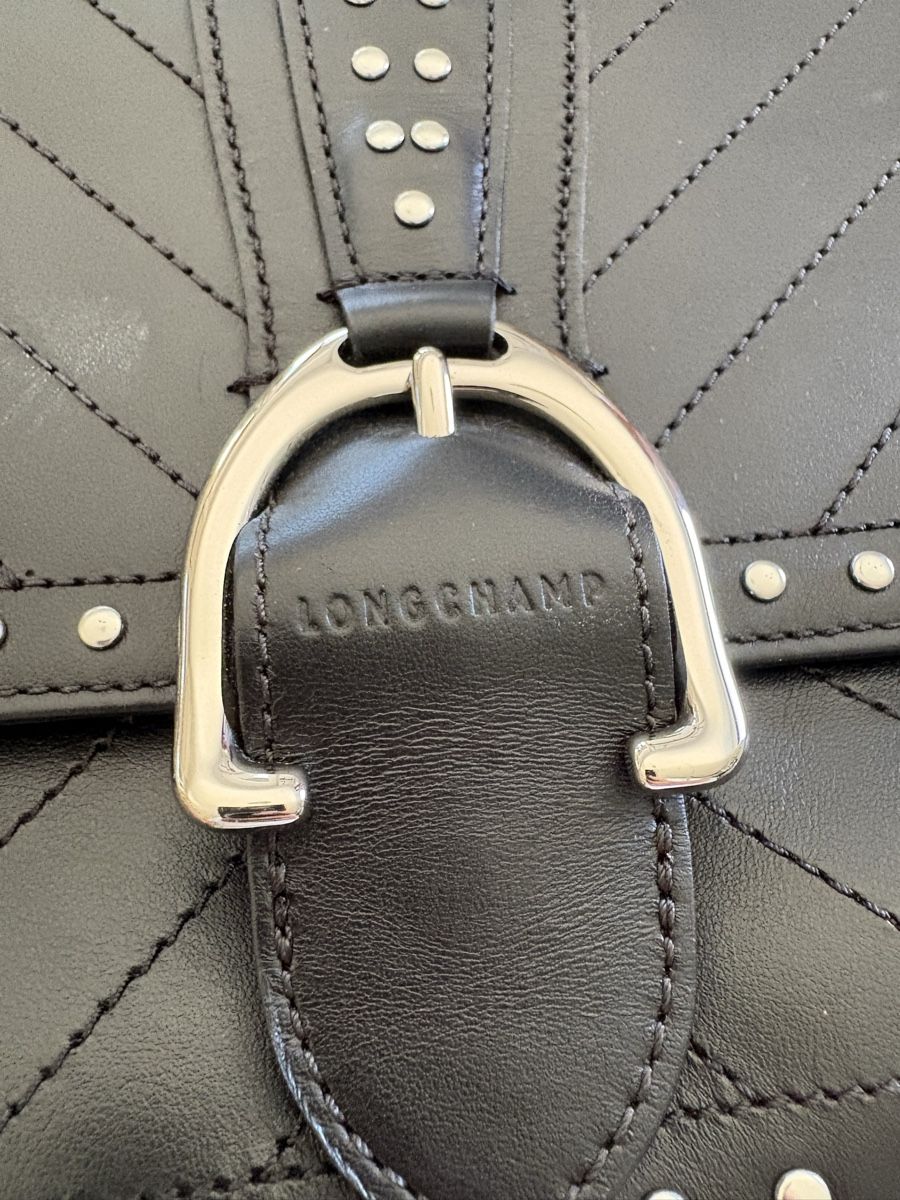 Longchamp Borse da donna: Longchamps Amazone Black leather handbag – Usato da Allaman venduto da Bertie555 6