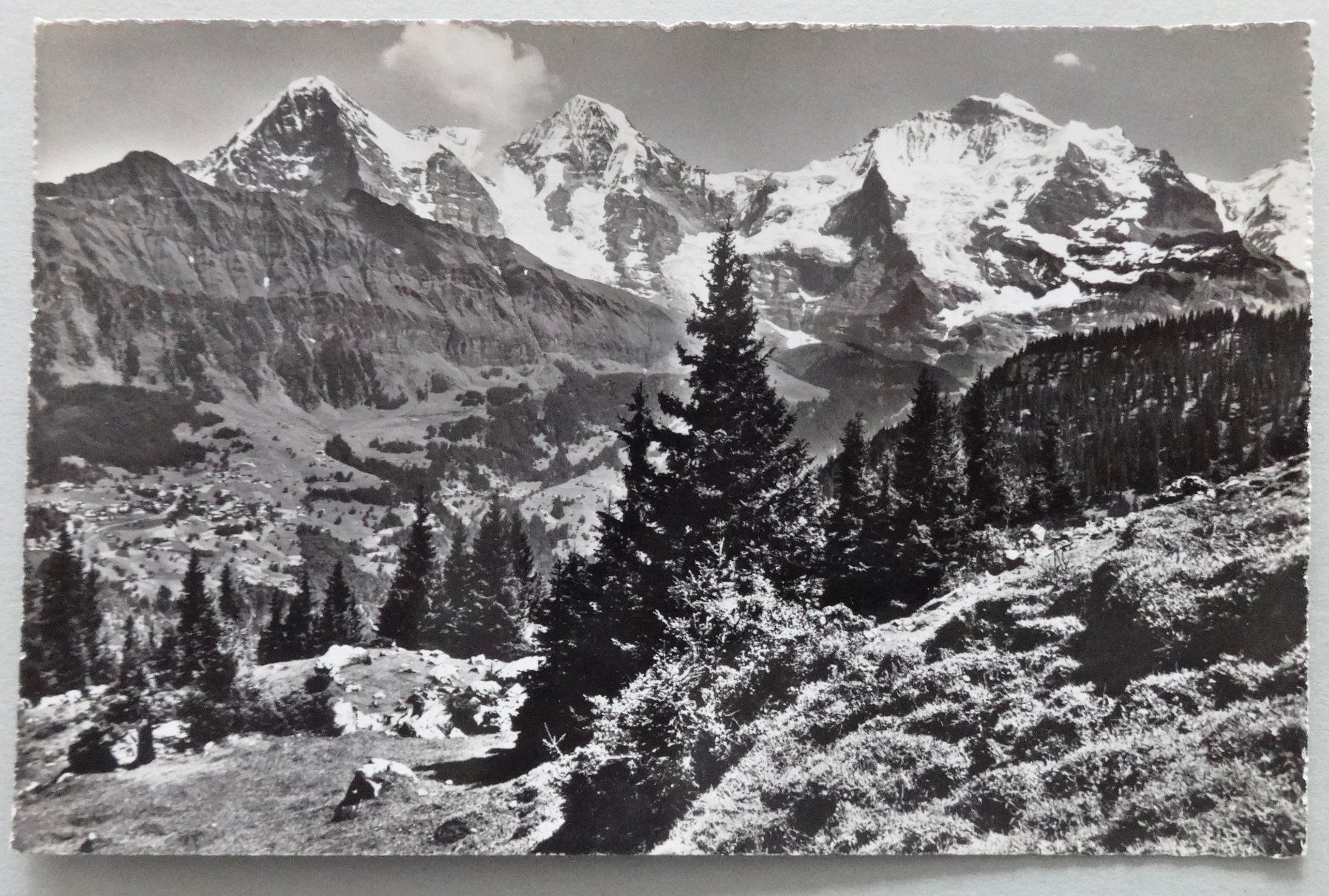Ansichtskarten: Eiger, Mönch, Jungfrau – Gebraucht aus Fétigny von Billy2miny