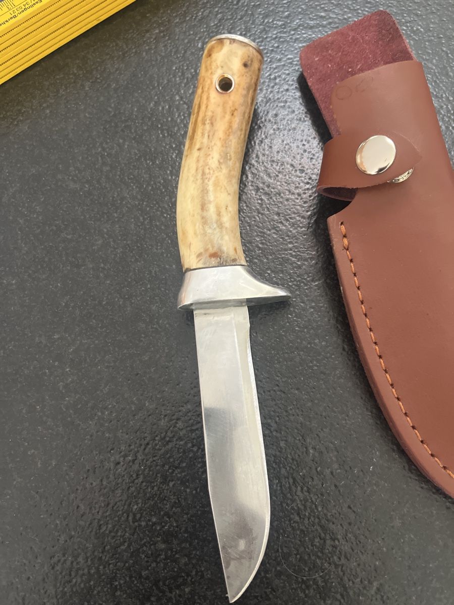 Zubehör: Moraknil Messer mit Lederscheide Hirschhorn Griff Stainless – Gebraucht aus Brienz BE von hey_z9vg 2