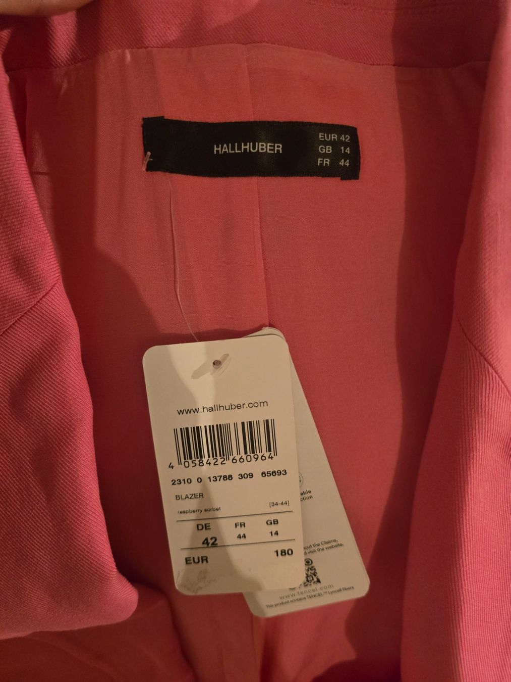 Hallhuber Giacche: Hallhuber Blazer Gr 42 neu Pink – Nuovo e nell'imballaggio originale da Niederrohrdorf venduto da Energetix1 3