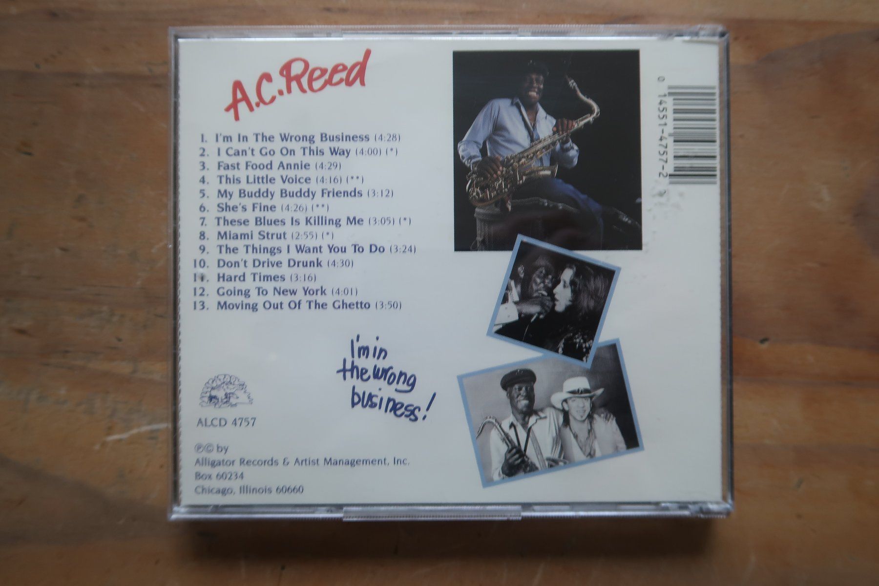 CD: A.C. REED - I'M IN THE WRONG BUSINESS - CD – Usato da Basel venduto da Patiscat 1