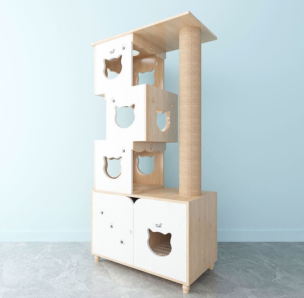Tiragraffi: CatS Design "2 in 1 Kratzbaum & Klo" – Nuovo e nell'imballaggio originale da Mönchengladbach venduto da Zoopplier