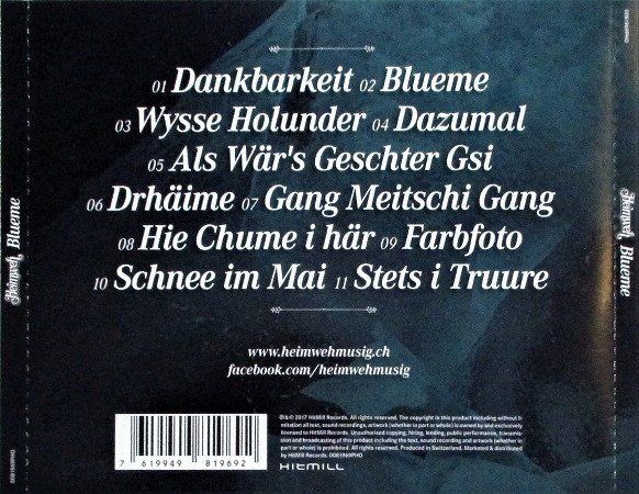 CD: Heimweh – Blueme – Usato da Brittnau venduto da Zibu 1