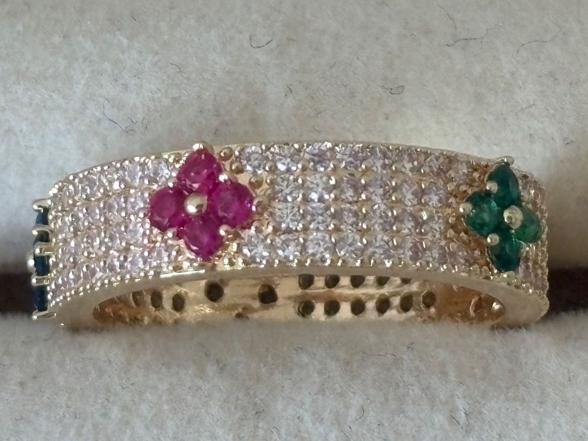 Anelli: Luxus Elegante Gr.19/9 Ring Farbe: Gold/Milticolore – Nuovo (secondo la descrizione) da Biel-Bienne venduto da Roserosse13