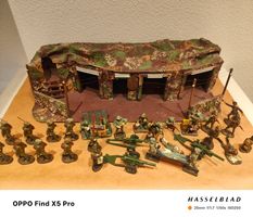 "Militärstützpunkt" mit Figuren Elastolin