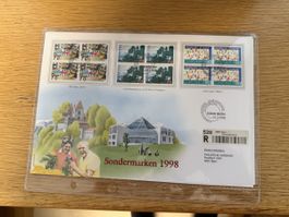 Luxusbrief FDC 10.3.98 Bern 4er Block Satz