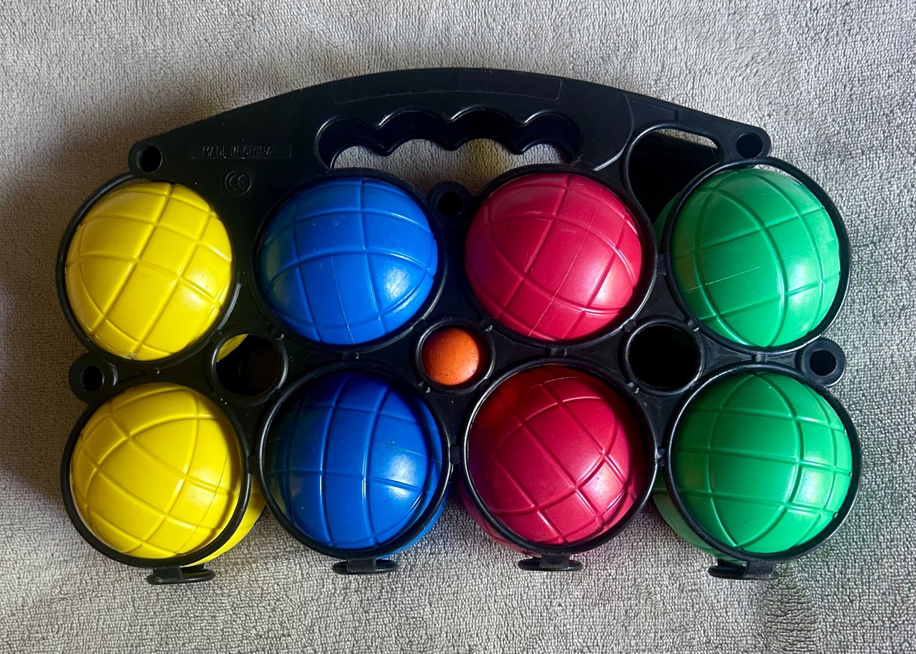 Giochi: Jeu de boules/pétanque, 8 boules colorées – Usato da Chêne-Bougeries venduto da Assouille