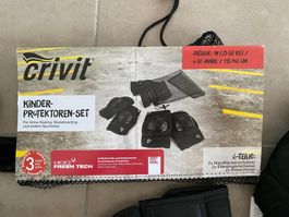 Crivit Protektoren-Set Kinder Grösse M schwarz 6-teilig