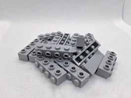 Lego 15 Stk. Brick 1x4 w. 4 knobs (light bluish gray)