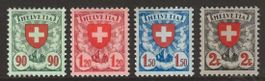 1933/34 : Wappenmuster Nr. 163z - 166z * KP 210.--