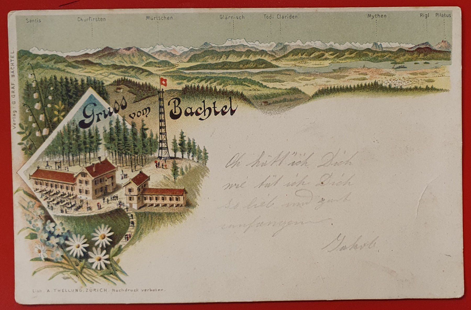 Cartoline postali: Gruss vom Bachtel 1899 – Usato da Kreuzlingen venduto da Rschweiz1