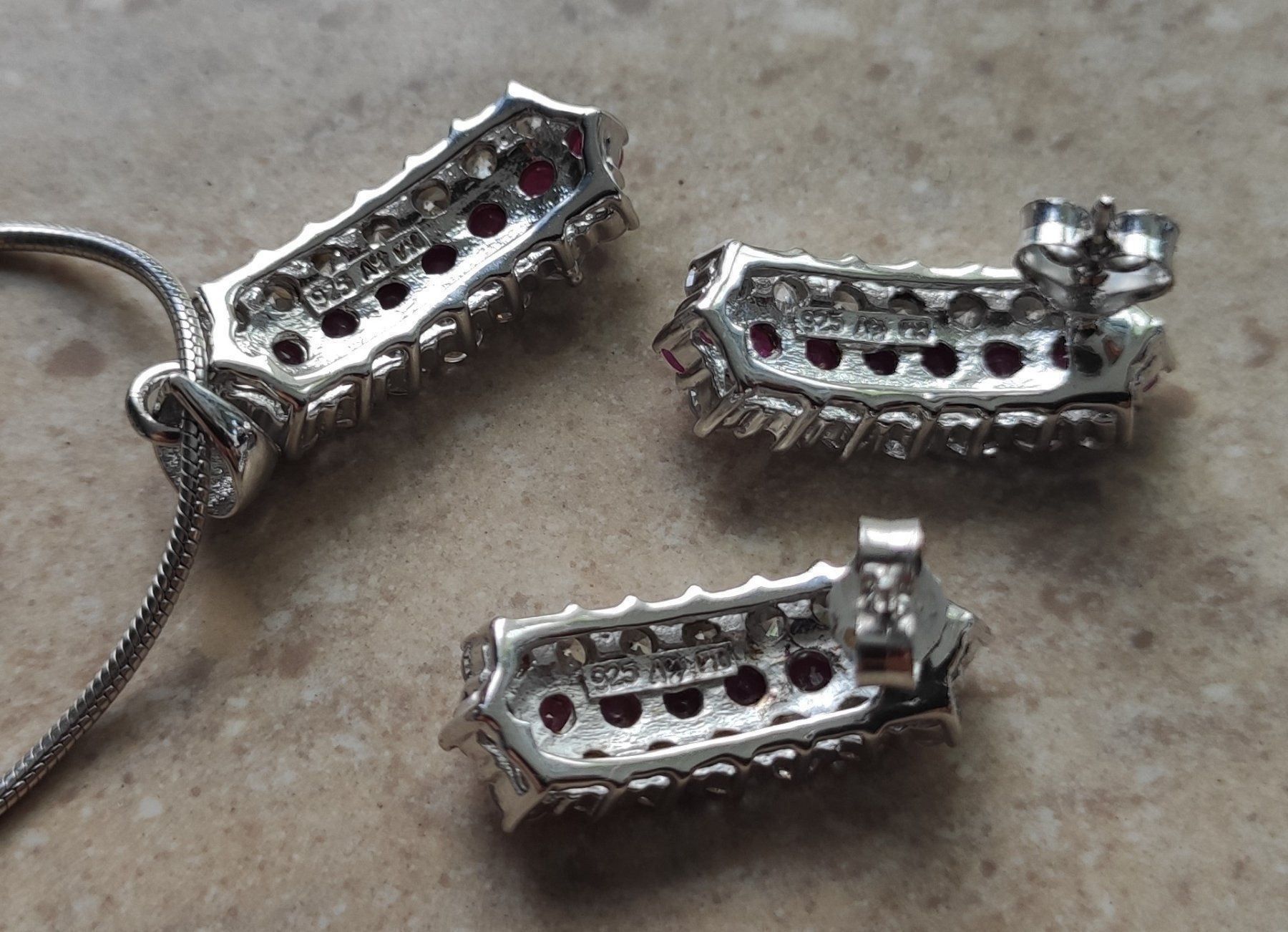 Catenine: Silber Set 925 (Halskette & Ohrstecker) – Nuovo (secondo la descrizione) da Miège venduto da gitarro68 3