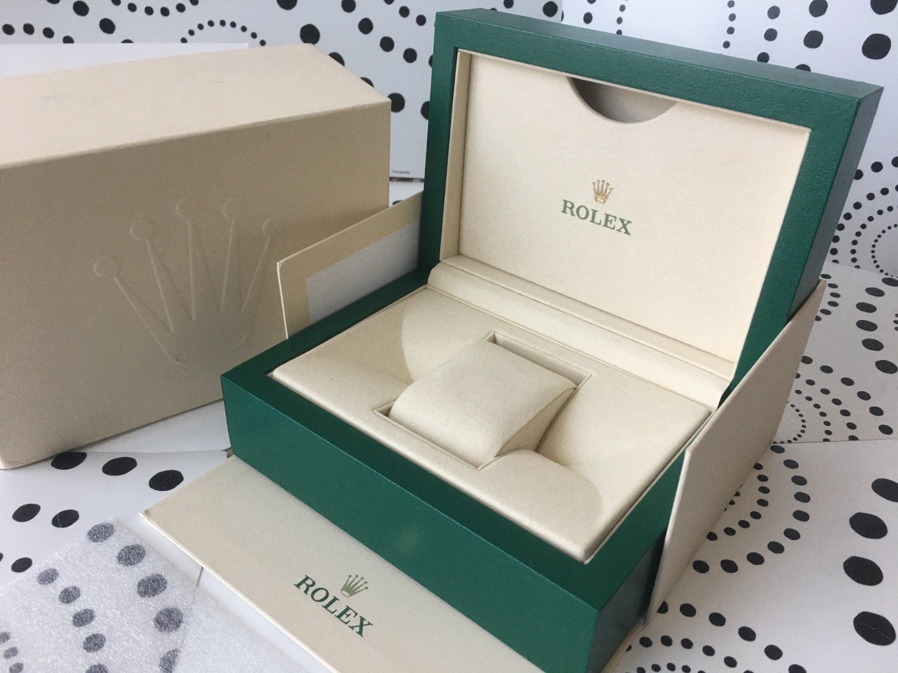 Rolex Scatole porta orologi: ROLEX ORIGINAL - MEDIUM WATCH CASE BOX ECRIN SCHACHTEL !!! – Nuovo (secondo la descrizione) da Epalinges venduto da dream-watch 2