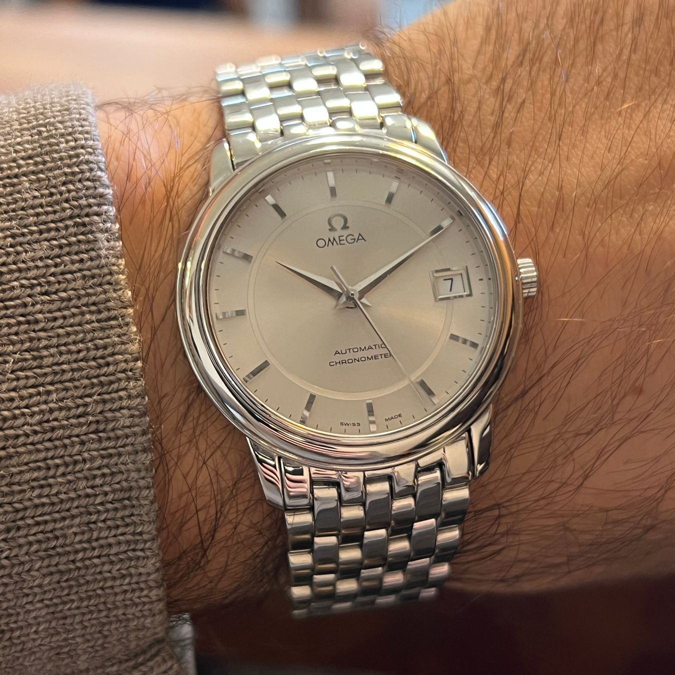 Omega Orologi: Omega De Ville Automatic Chronometer Silver Dial 4500.31 – Usato da Carouge GE venduto da Watchaser 3
