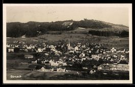 AK Sirnach, Dorfansicht mit Kirche und Häusern