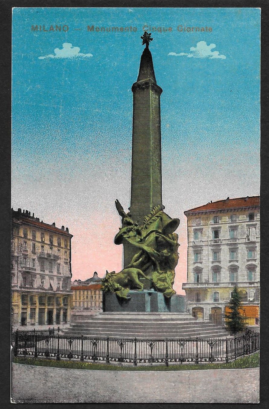 Cartoline postali: Milano Monumento Cinque Giornate – Usato da Olten venduto da clotaldi
