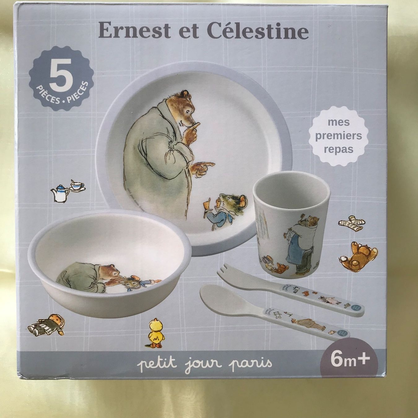 Set di piatti: 5 teiliges Kindergeschirr – Nuovo e nell'imballaggio originale da Hauptwil venduto da EfairB