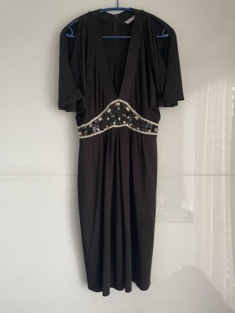 Navyboot Jeans Abendkleid mit Strasssteinen