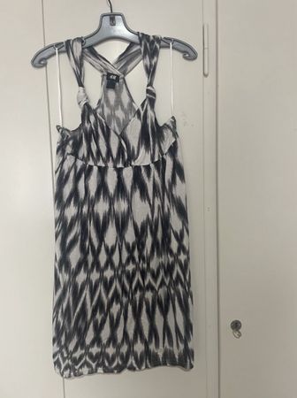 H&M Sommerkleid Gr. M Viskose schwarz/weiss luftig