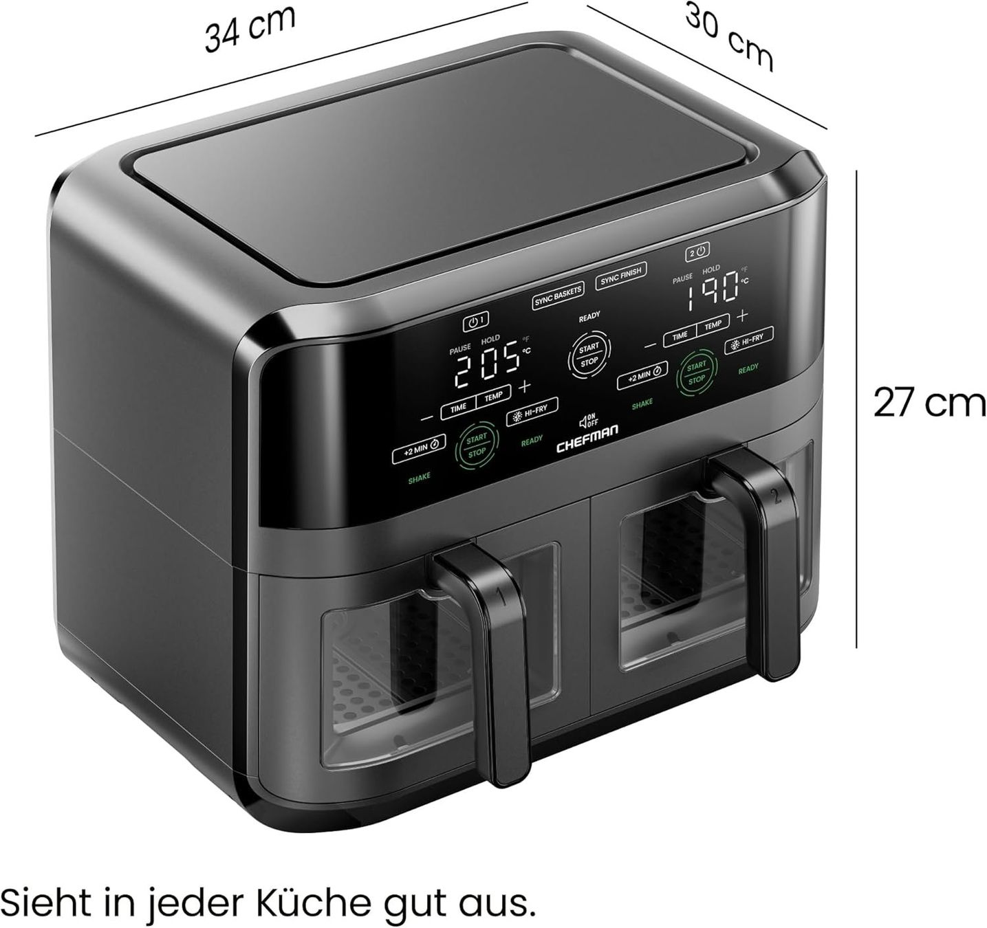 Elettrodomestici da cucina: Doppel Heissluftfritteuse 9 Liter mit Sichtfenster – Usato da St. Gallen venduto da sch_zsz7 1
