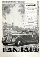 Panhard Cars - Alte Werbung / Publicité 1937