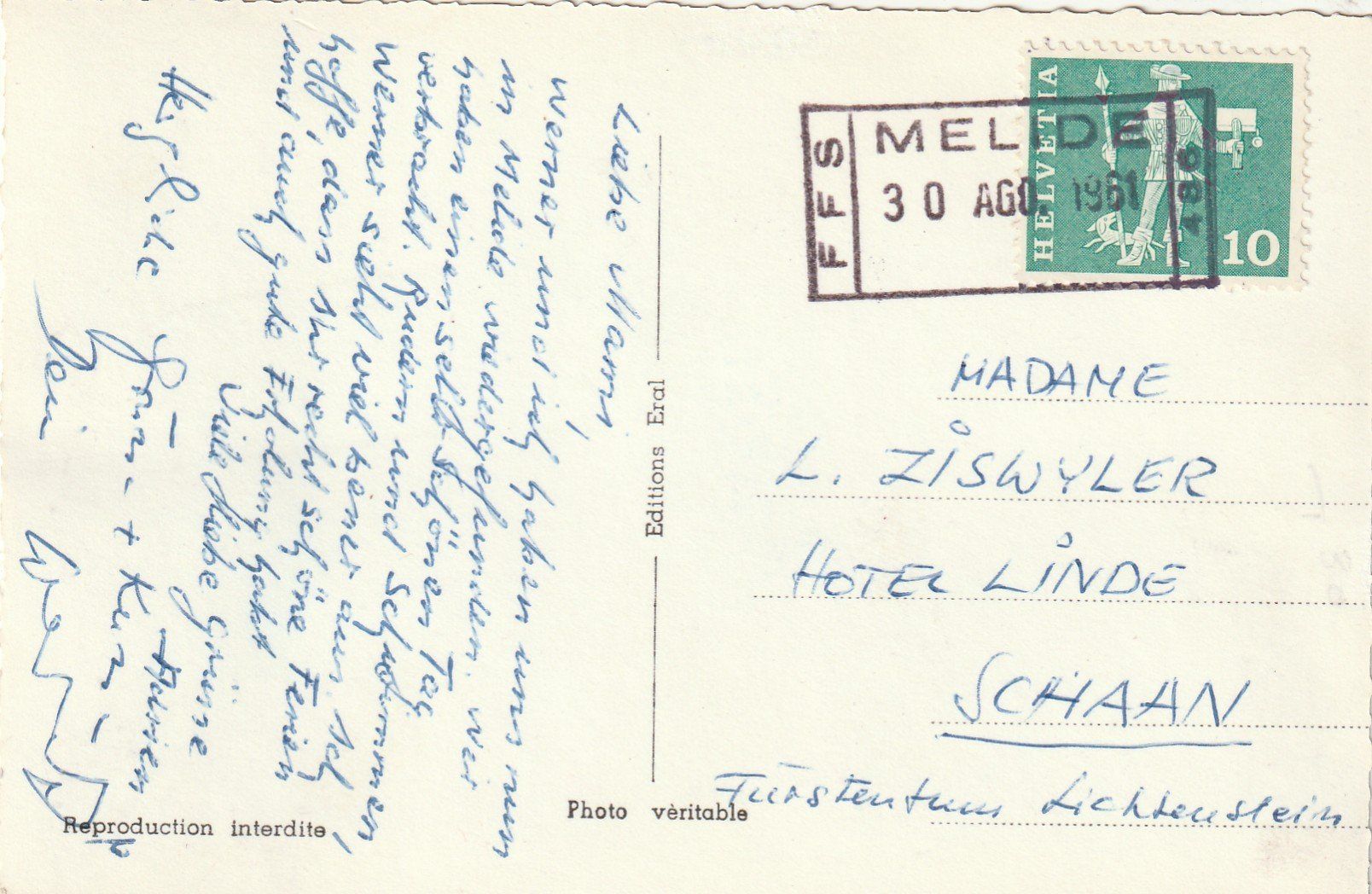 Cartes postales: Melide 4-bildrig – D'occasion à Rorschacherberg par fratovi2 1