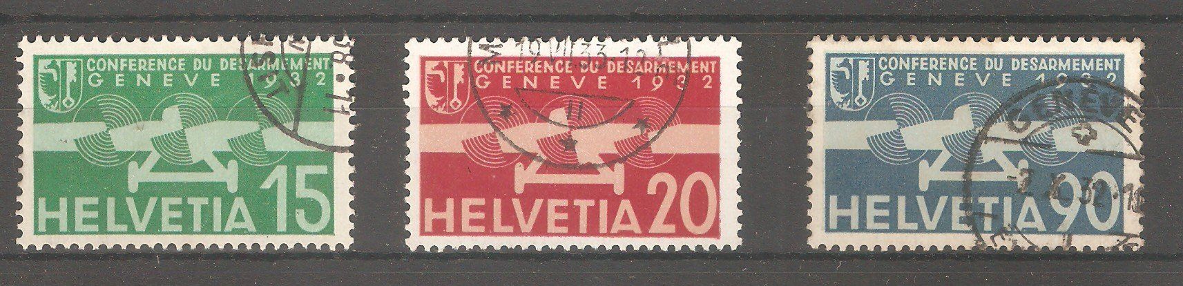 Alle Briefmarken: F16-18 gest. – Gebraucht aus Lausanne von Whorvath