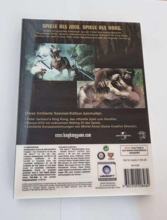 Jeu PC King Kong - Édition Collector Limited Steelbook Neuve, Peter Jackson, Français PEGI 12