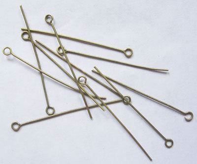 Perle (finte): 50 Kettelstifte bronze 50mm – Nuovo (secondo la descrizione) da Alpnachstad venduto da perlengaby