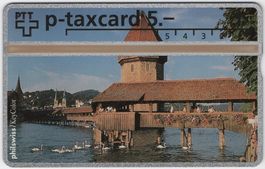 5 CHF Kapellbrücke Luzern - seltene Firmen Taxcard