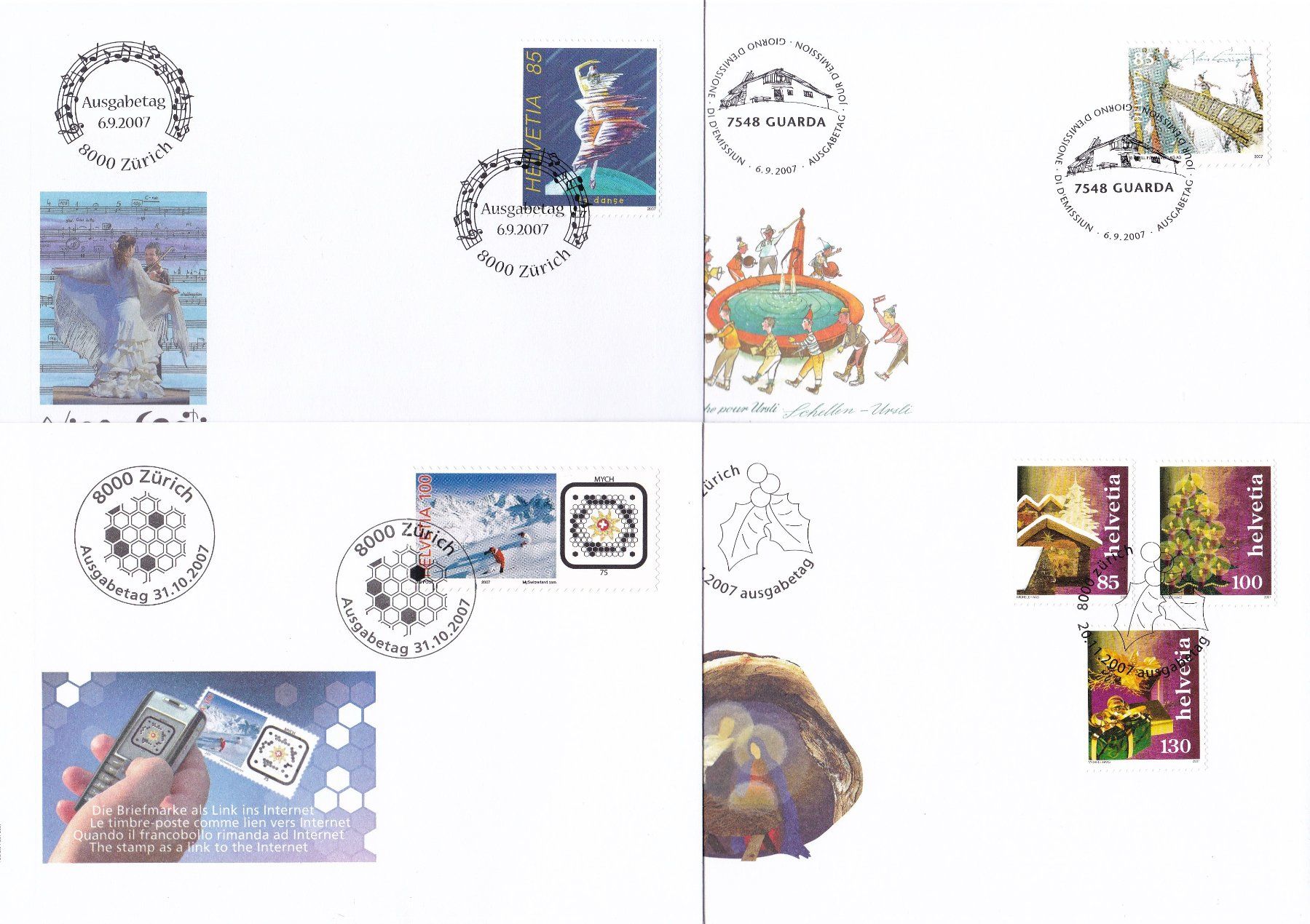 Tutti i francobolli: 56 Stk. CH FDCs, 2006 & 2007 – Usato da Münchwilen AG venduto da Nesar 7