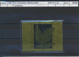 1993 Pro Juventute, Markenheftchen, ** postfrisch