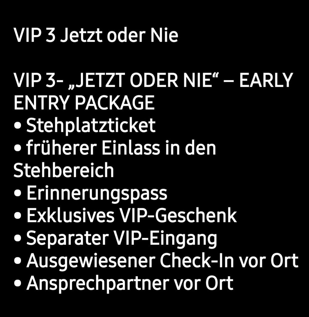 Biglietti: Helene Fischer "VIP 3 Jetzt oder Nie"  Tickets – Nuovo e nell'imballaggio originale da Hüntwangen venduto da froc8194 1